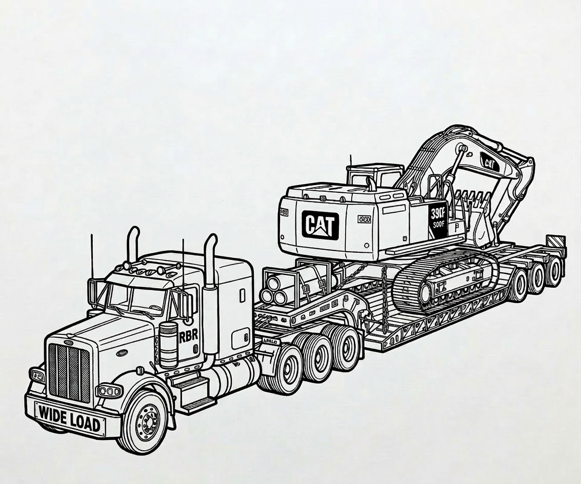 Add "RBR" on semi truck door